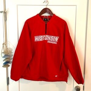 Colosseum Wisconsin Badger Retro 1/4 Zip Pullover - Red - L